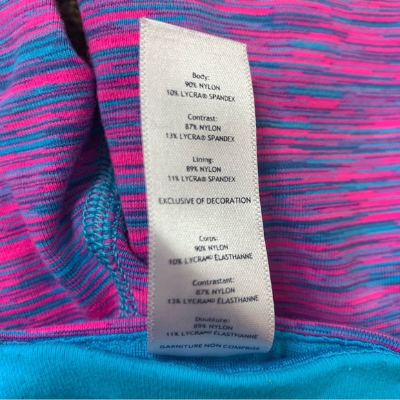 IVIVVA Rhythmic Crop Leggings With Inner Back Pocket Pink/Blue Heathered 14Y - Picture 9 of 10